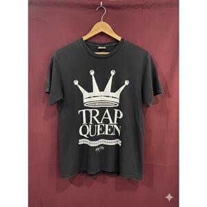 Fetty Wap Trap Queen Men’s Black Crown T-shirt Tee Shirt Medium Short Sleeve